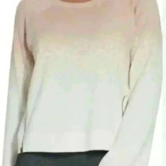 CALIA Sweatshirt Effortless Cameo Rose‎ Spatter Zipper Long Bell Sleeve Size LG - Picture 1 of 8